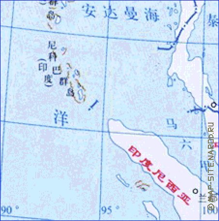 Administrativa mapa de Republica Popular da China em chines