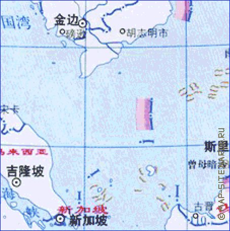 Administrativa mapa de Republica Popular da China em chines