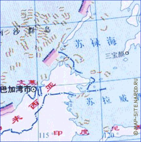 Administrativa mapa de Republica Popular da China em chines