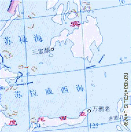 Administrativa mapa de Republica Popular da China em chines