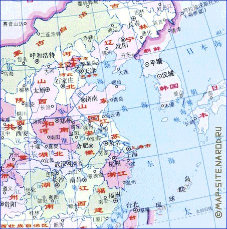 Administrativa mapa de Republica Popular da China em chines