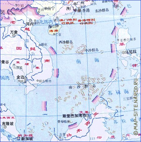 Administrativa mapa de Republica Popular da China em chines