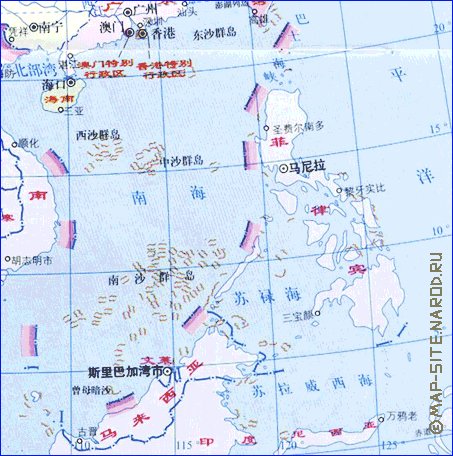 Administrativa mapa de Republica Popular da China em chines