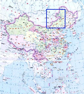 Administratives carte de Republique populaire de Chine en langue chinoise