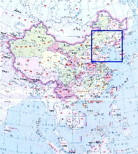 Administrativa mapa de Republica Popular da China em chines