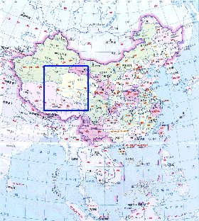 Administratives carte de Republique populaire de Chine en langue chinoise