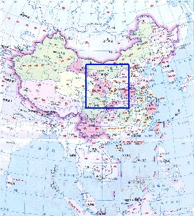 Administratives carte de Republique populaire de Chine en langue chinoise
