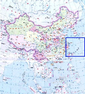 Administratives carte de Republique populaire de Chine en langue chinoise