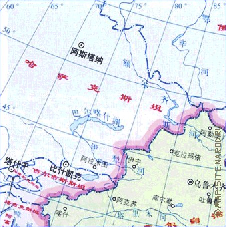 Administrativa mapa de Republica Popular da China em chines