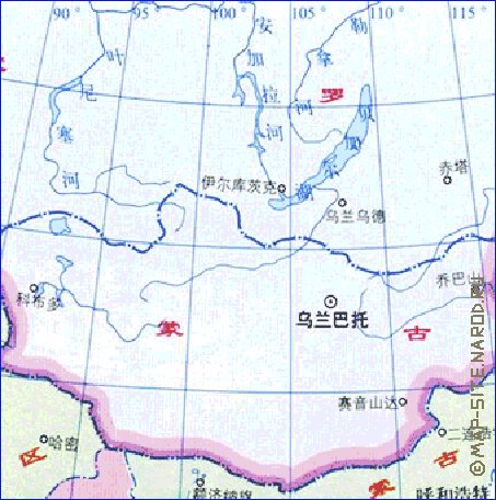 Administrativa mapa de Republica Popular da China em chines