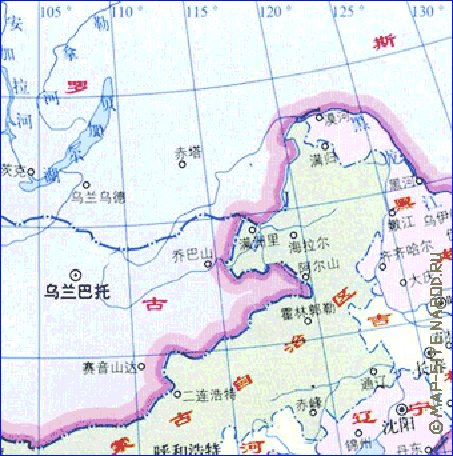 Administrativa mapa de Republica Popular da China em chines