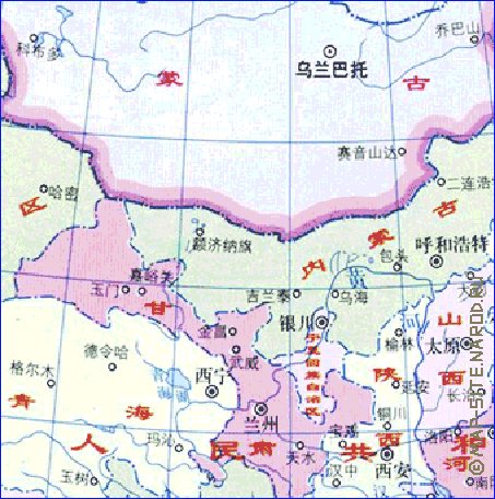 Administrativa mapa de Republica Popular da China em chines