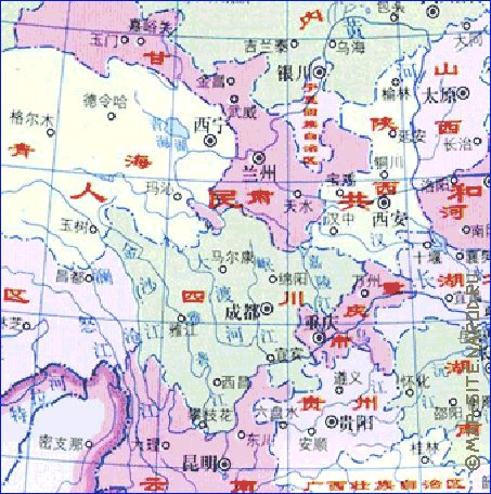 Administratives carte de Republique populaire de Chine en langue chinoise