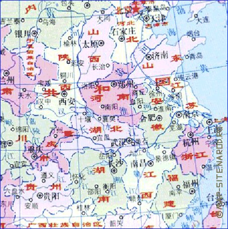 Administrativa mapa de Republica Popular da China em chines