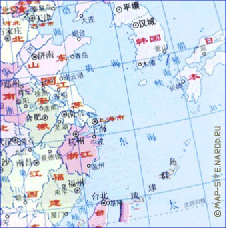 Administrativa mapa de Republica Popular da China em chines