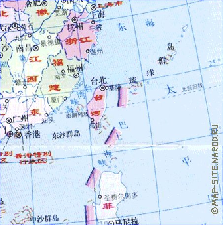 Administrativa mapa de Republica Popular da China em chines