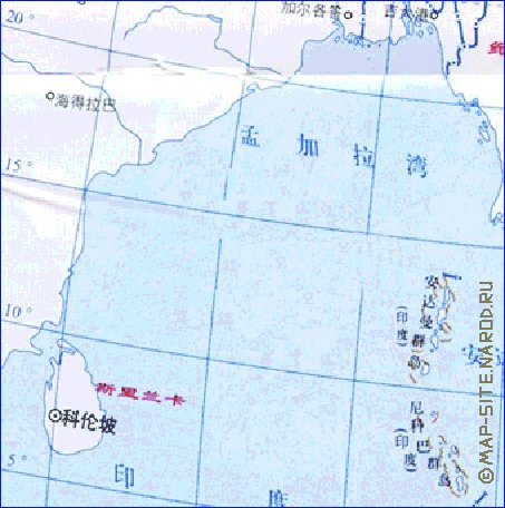 Administrativa mapa de Republica Popular da China em chines