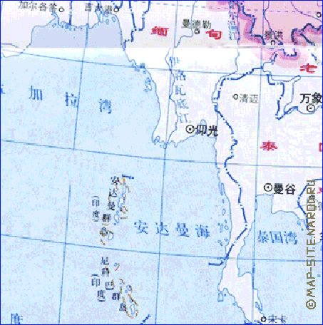 Administrativa mapa de Republica Popular da China em chines