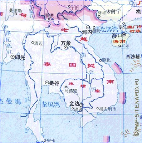 Administrativa mapa de Republica Popular da China em chines