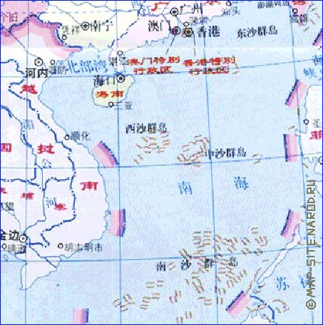 Administrativa mapa de Republica Popular da China em chines