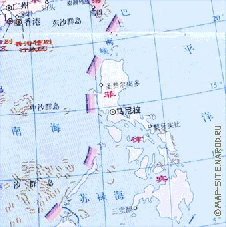 Administrativa mapa de Republica Popular da China em chines