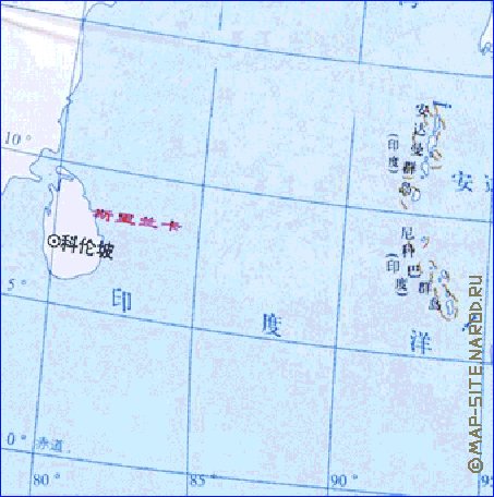 Administrativa mapa de Republica Popular da China em chines