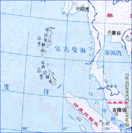 Administrativa mapa de Republica Popular da China em chines