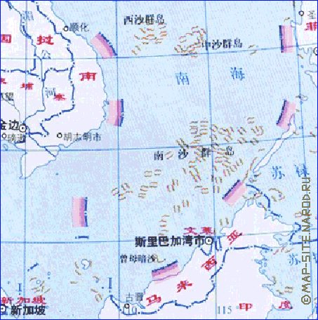 Administrativa mapa de Republica Popular da China em chines