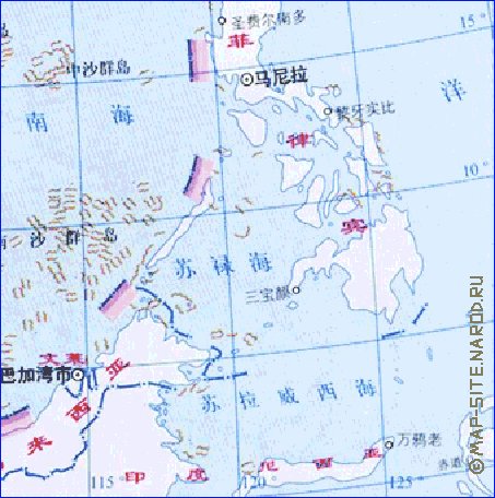 Administrativa mapa de Republica Popular da China em chines