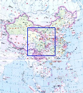 Administratives carte de Republique populaire de Chine en langue chinoise