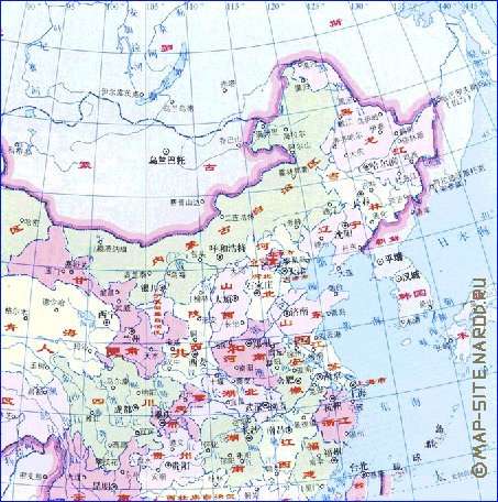 Administratives carte de Republique populaire de Chine en langue chinoise