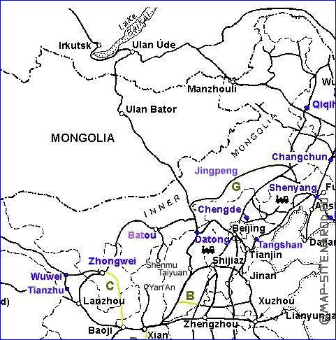 Administrativa mapa de Republica Popular da China