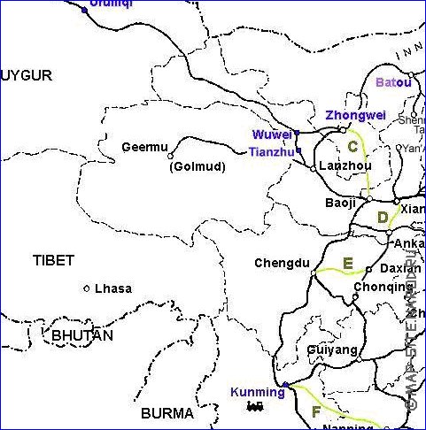 Administrativa mapa de Republica Popular da China