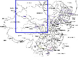 Administratives carte de Republique populaire de Chine