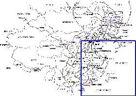 Administrativa mapa de Republica Popular da China