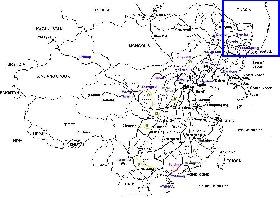 Administrativa mapa de Republica Popular da China