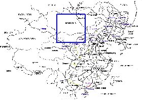 Administratives carte de Republique populaire de Chine