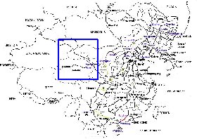 Administratives carte de Republique populaire de Chine
