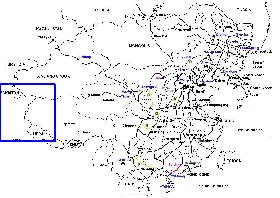 Administratives carte de Republique populaire de Chine