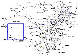 Administratives carte de Republique populaire de Chine