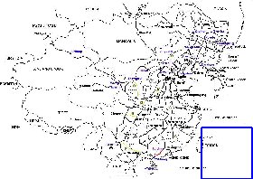 Administrativa mapa de Republica Popular da China