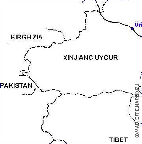 Administrativa mapa de Republica Popular da China