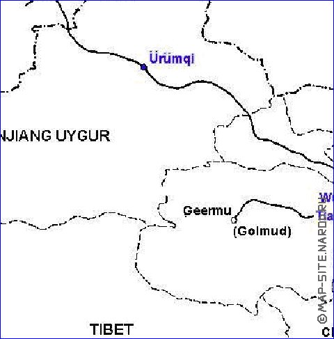 Administratives carte de Republique populaire de Chine