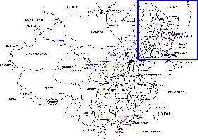 Administrativa mapa de Republica Popular da China