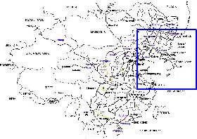 Administrativa mapa de Republica Popular da China