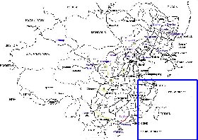 Administrativa mapa de Republica Popular da China