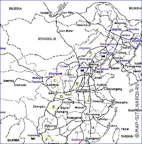 Administrativa mapa de Republica Popular da China