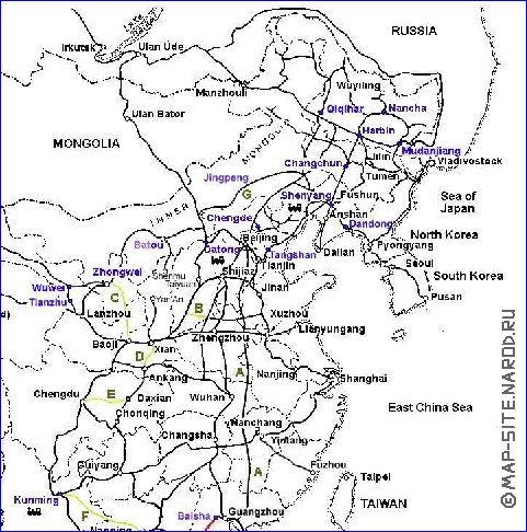 Administrativa mapa de Republica Popular da China