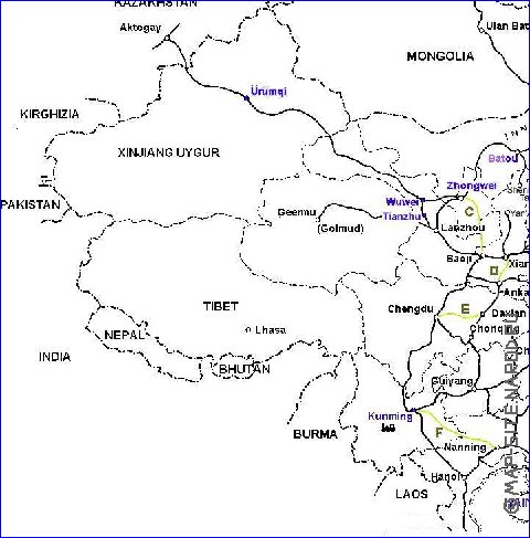 Administrativa mapa de Republica Popular da China