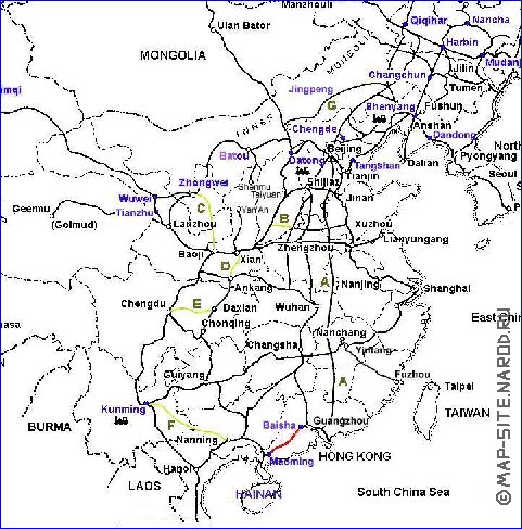 Administrativa mapa de Republica Popular da China